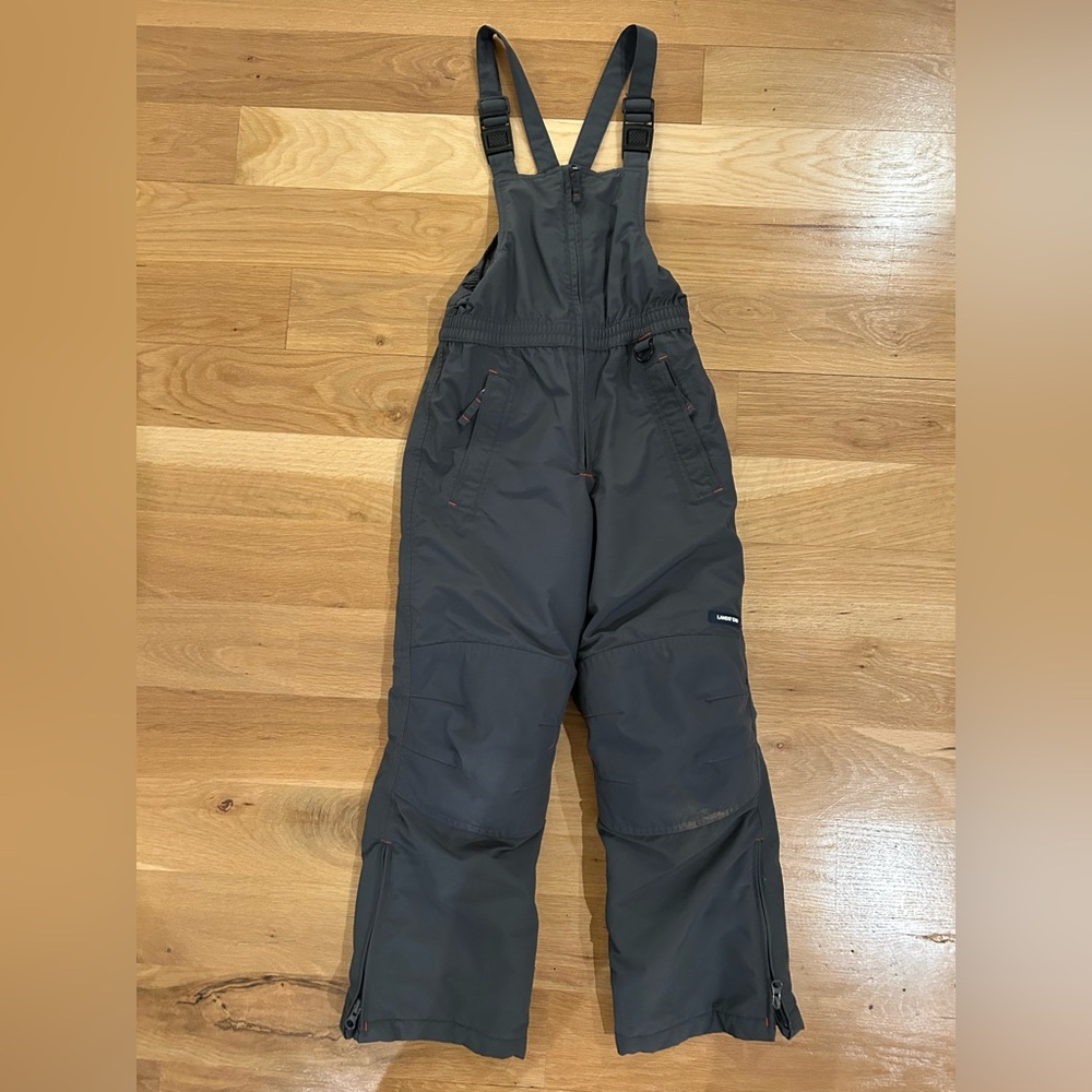 Lands' End Kids Gray Snow Bibs